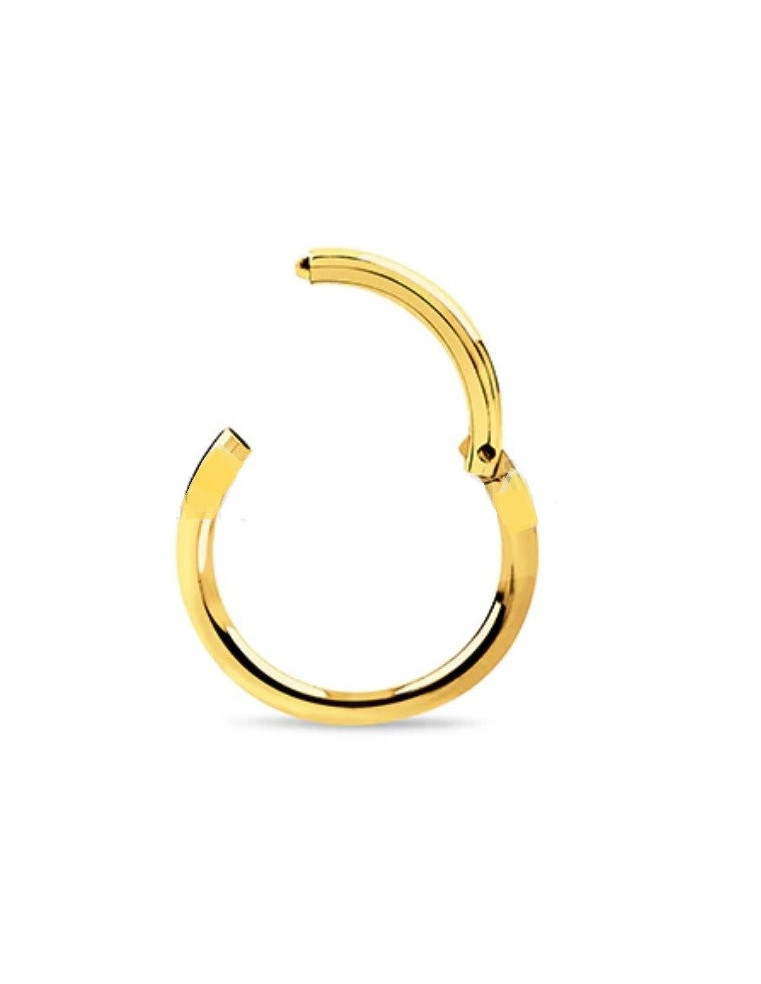 Argola de Clicker em Aço Dourado