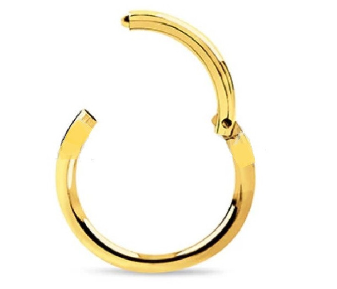 Argola de Clicker em Aço Dourado