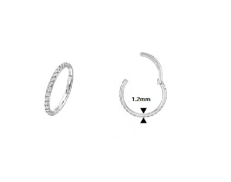 Argola de Clicker em Aço Brilhante