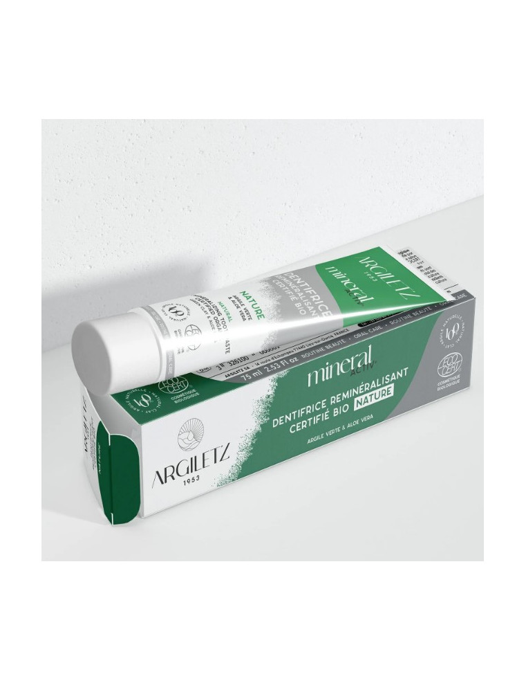 Pasta de dente de Aloé Vera* com argila verde 75ML