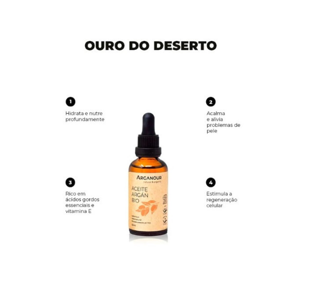 Óleo de Argan Biológico 100% puro. 50ml.