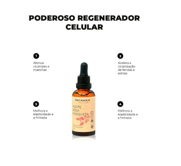 Óleo de Sementes de Rosa Mosqueta 100% puro. 50ml.