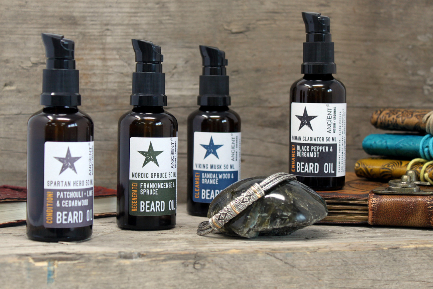 Óleo Natural para a  Barba-Roman Gladiator - Brilho