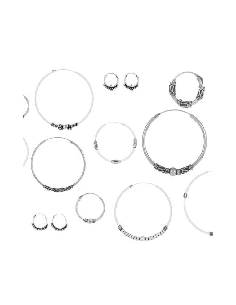 Argola Bali Trabalhada 8 mm