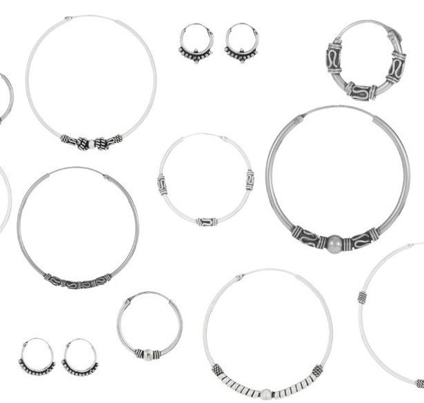 Argola Bali Trabalhada 8 mm