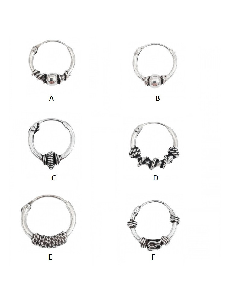 Argola Bali Trabalhada 8 mm