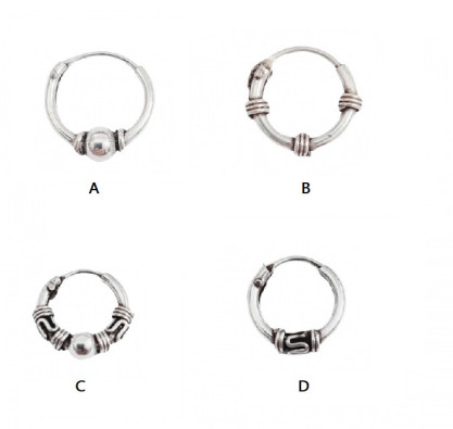 Argola Bali Trabalhada 10 mm