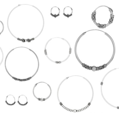 Argola Bali Trabalhada 12 mm 2