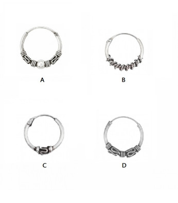 Argola Bali Trabalhada 12 mm