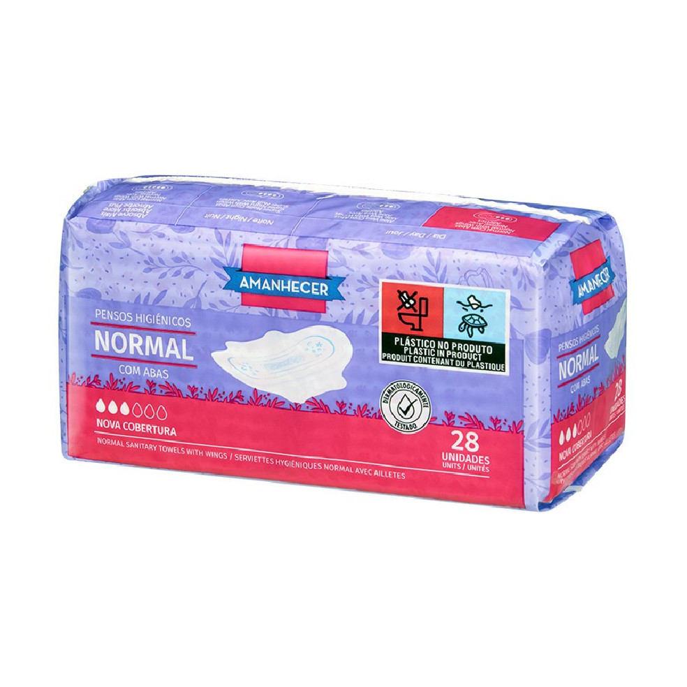 Penso Higiénic Normal com Abas 28 Un